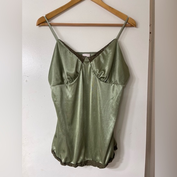 Xhilaration Y2K Sage Green Satin Slip - Picture 1 of 10